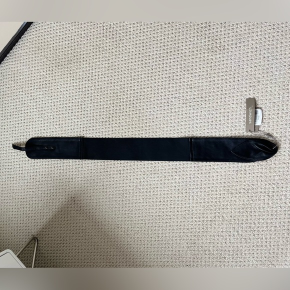 Sandwich_ knotted leather belt size small. Black leather/stretch. New w/tags. - Picture 7 of 9